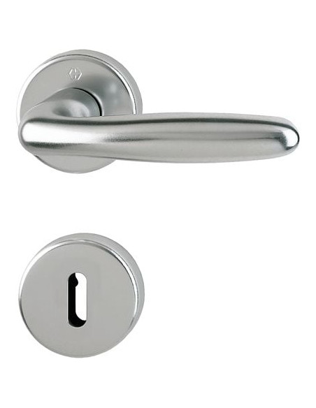 Ensemble Verona sur rosace Finition inox coloris F9 - HOPPE