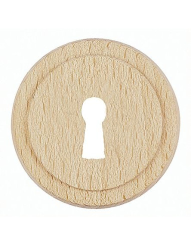 Rosace simple hêtre Finition bois brut - BRIONNE