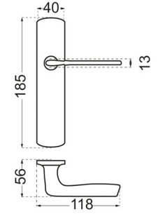 Ensemble sur petite plaque Riv-junior Finition chromé -... 2