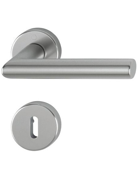Ensemble Amsterdam sur rosace Finition Inox coloris F9 - HOPPE