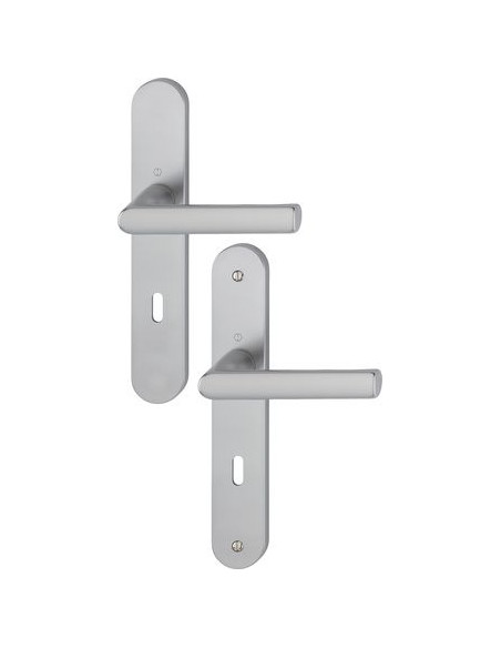 Ensemble HAMBURG sur grande plaque Finition Inox coloris F9 - HOPPE