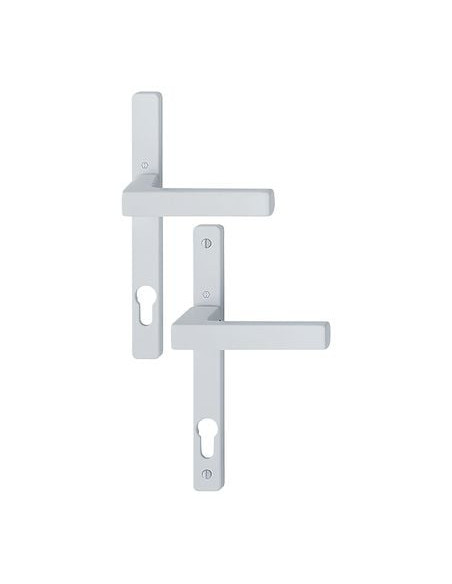 Ensemble Toulon 8/92 sur plaque étroite Finition blanc RAL 9016 - HOPPE