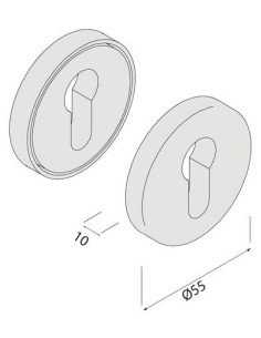 Rosace ronde inox NT 80 NORMBAU ALLEGION 2
