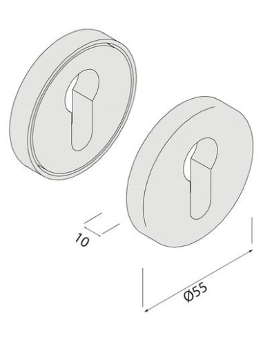Rosace ronde inox NT 80 NORMBAU ALLEGION