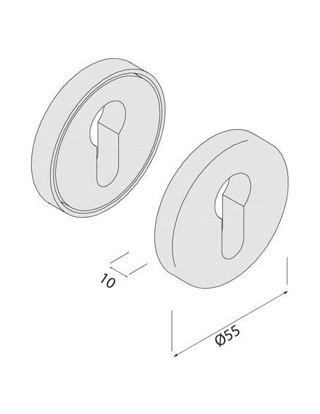 Rosace ronde inox NT 80 NORMBAU ALLEGION