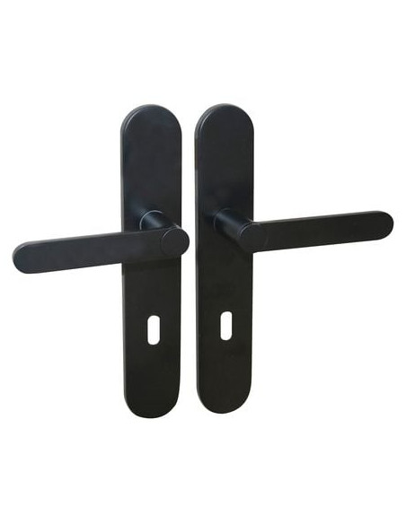 Poignée de Porte Noire Mat MEUDON K - Montage Sans Percement