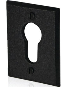 Paire de rosaces rectangles chemin de fer Shérardisé noir... 2