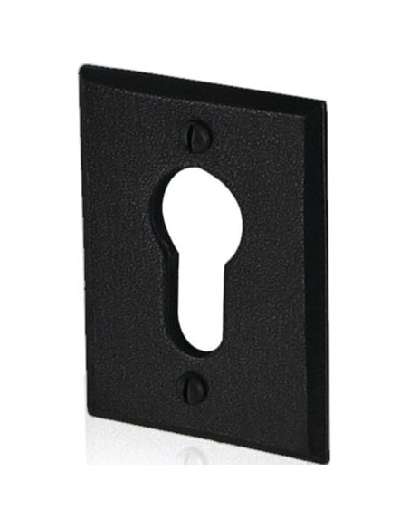 Paire de rosaces rectangles chemin de fer Shérardisé noir - BRIONNE