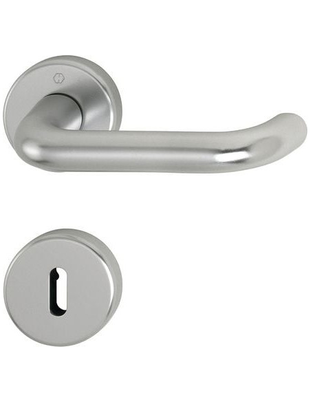 Ensemble Paris sur rosace Finition Inox coloris F9 - HOPPE