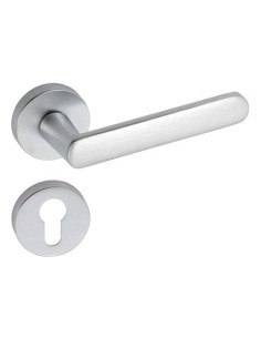 Ensemble sur rosace ronde Havana Finition chromé satiné -... 2
