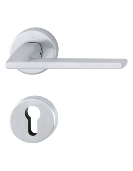 Ensemble BERGAMO sur rosace ronde Finition laiton satiné F78-1-R - HOPPE