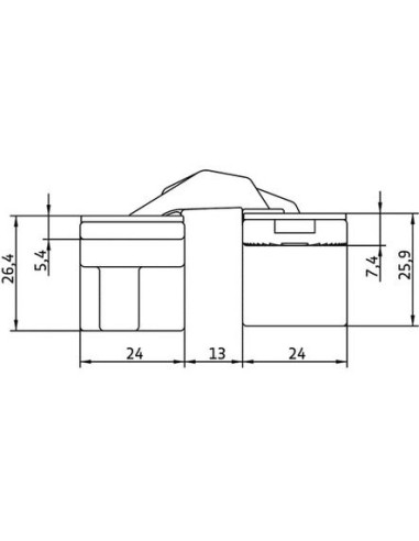 Paumelle invisible 3D 160 3D - 60 Kg - OPENLINE