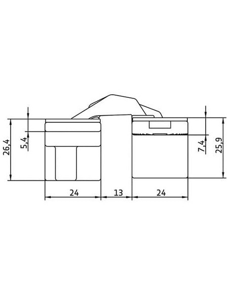 Paumelle invisible 3D 160 3D - 60 Kg - OPENLINE