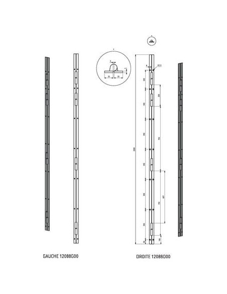 Barre de pivot Fixation méplat - DEVISMES