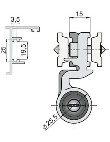 Paumelle pour porte Velox à clamer Velox top 2...