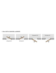 Profil aluminium Invisidoor vertical ARGENTA 2