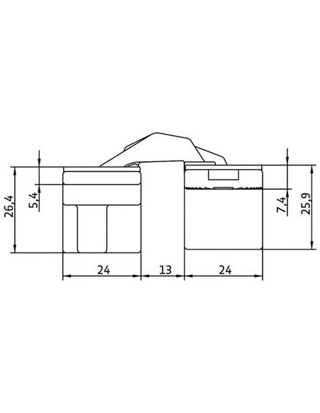 Paumelle invisible 3D 180 3D - 80 Kg - OPENLINE