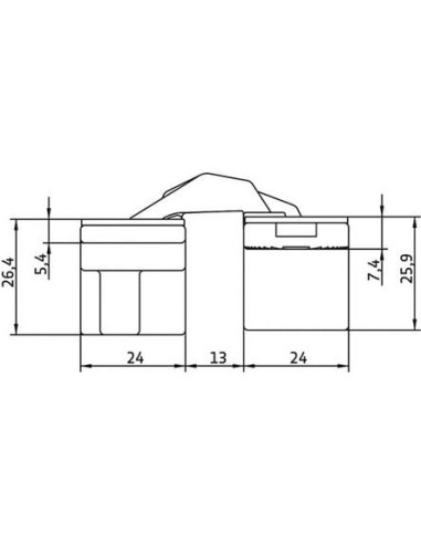 Paumelle invisible 3D 180 3D - 80 Kg - OPENLINE