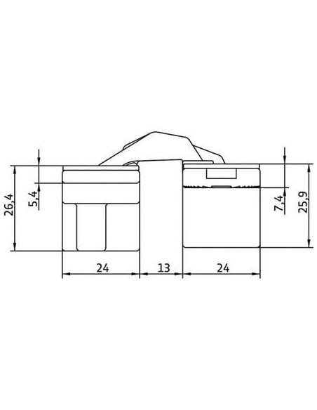 Paumelle invisible 3D 180 3D - 80 Kg - OPENLINE