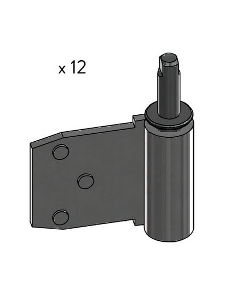 Paumelle universelle pour menuiserie bois acier zingué blanc Lame mâle à souder - BOURG INDUSTRIE