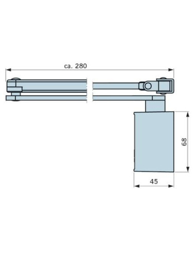 Ferme-porte à pignon et crémaillère TS 71...