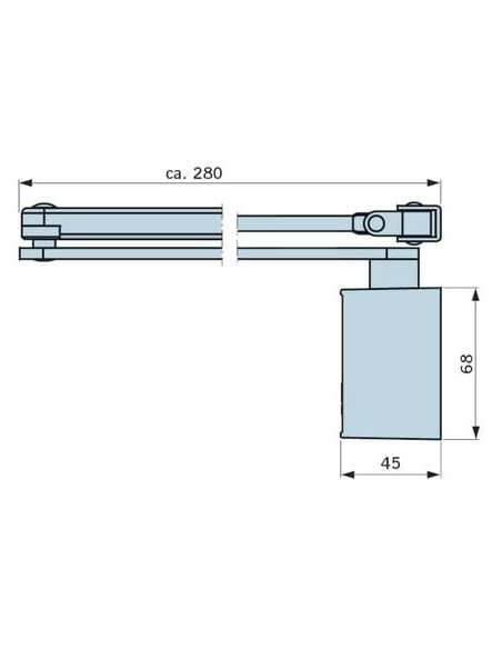 Ferme-porte à pignon et crémaillère TS 71 Classic Line DORMAKABA