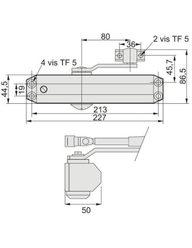 Ferme-porte hydraulique GR010 GROOM FERMETURES