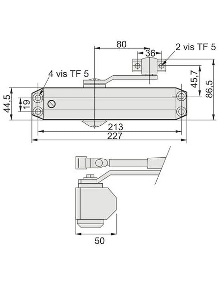 Ferme-porte hydraulique GR010 GROOM FERMETURES