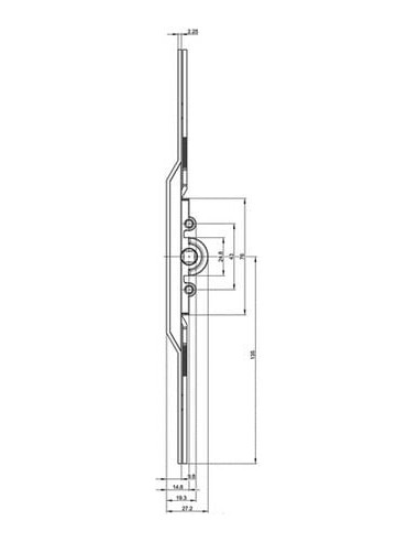 Crémone F7,5 cote D variable / milieu FERCO