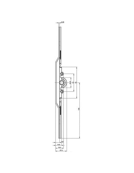 Crémone F7,5 cote D variable / milieu FERCO