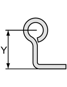 Penture coudée dans l'axe queue de carpe percée Acier... 2