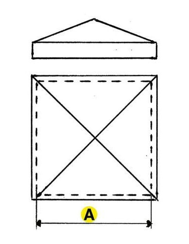 Couvre pilier acier brut