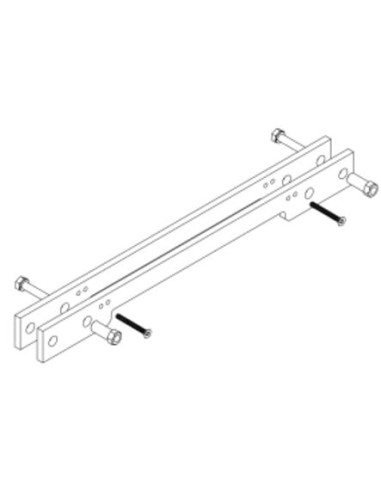 Plaque de montage pour portail barreaudé ASSAABLOY
