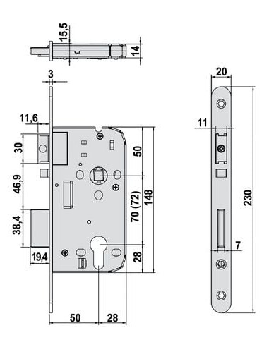Serrure automatique Marques 825 MARQUES