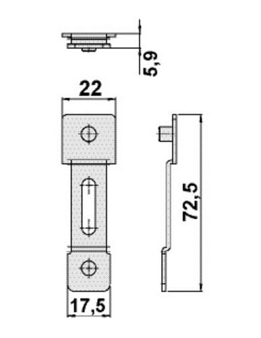 Attache de tringle pour serrure EGO Pour profil...