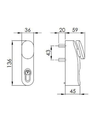 Module extérieur pour anti-panique UNICO...