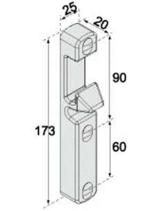 Gâche portail applique TIRARD 2