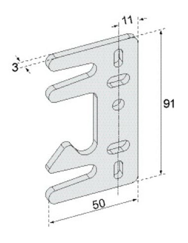 Gâche plate pour serrure de porte de garage TIRARD
