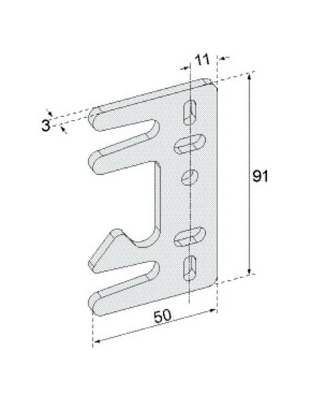 Gâche plate pour serrure de porte de garage TIRARD