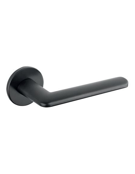 Béquille double sur rosace ronde fine 3098 Finition noir mat - ENDEX