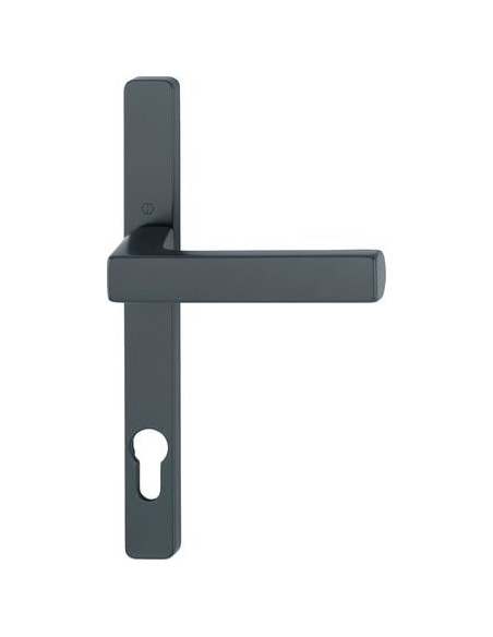 Ensemble Toulon 8/92 sur plaque étroite Finition gris anthracite coloris F7016M - HOPPE