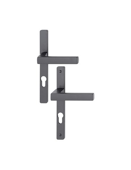 Ensemble Toulon 7/70 sur plaque étroite Finition gris anthracite coloris F7016M - HOPPE