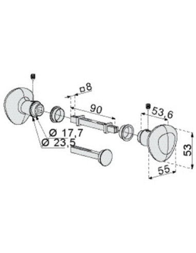 Bouton aluminium Locinox LOCINOX