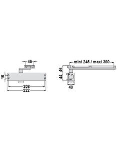 Ferme-porte à pignon et crémaillère GR150 GROOM FERMETURES 2