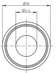 Galet pour gâche loquet FERCO 2