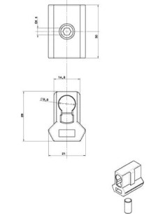 Guide tringle LUCE FAPIM 2