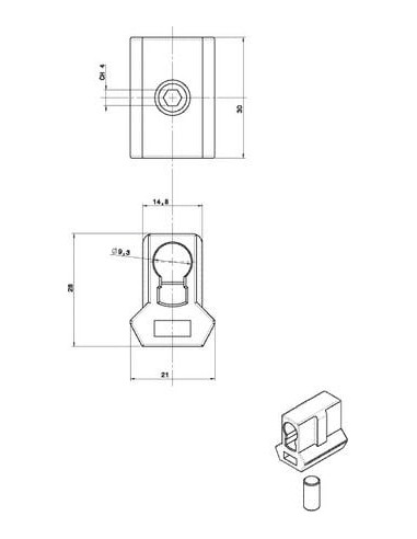 Guide tringle LUCE FAPIM