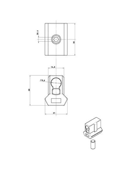 Guide tringle LUCE FAPIM