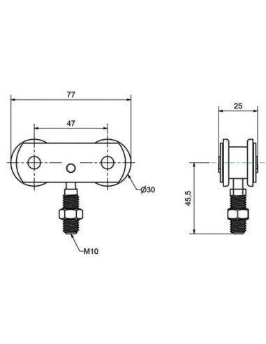 Monture pivotante 633A force 40 kg MANTION
