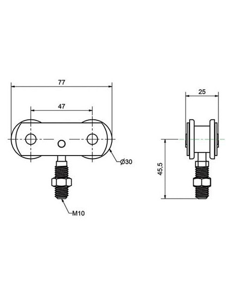 Monture pivotante 633A force 40 kg MANTION